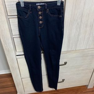 Hugh waisted button up skinny jeans